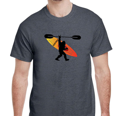 Bigfoot and Kayak on SS T-shirt